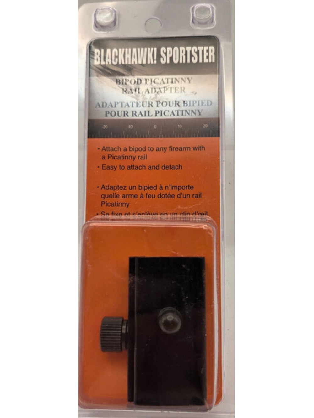 Blackhawk Sportster Bipod Picatinny Rail Adapter 71RA01BK NEW